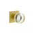 Viaggio Quadrato Rosette Privacy with Circolo Crystal Knob in Satin Brass - 622459-QADCLC-40-SB - 2 3/8" Backset