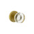 Viaggio Circolo Leather Rosette Privacy with Circolo Crystal Knob in Satin Brass - 622599-CLOMLTCLC-40-SB - 2 3/4" Backset