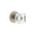 Viaggio Circolo Rosette Privacy with Quadrato Crystal Knob in Satin Nickel - 622660-CLOQDC-40-SN - 2 3/4" Backset