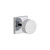 Viaggio Quadrato Rosette Privacy with Circolo Brass Knob in Bright Chrome - 622682-QADCLO-40-BC - 2 3/4" Backset
