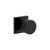 Viaggio Quadrato Rosette Privacy with Circolo Brass Knob in Satin Black - 622683-QADCLO-40-BK - 2 3/4" Backset