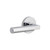 Viaggio Circolo Rosette Passage with Contempo Smooth Lever in Bright Chrome - 621527-CLOCON-STH-10-BC - 2 3/4" Backset