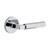 Viaggio Circolo Rosette Passage with Contempo Smooth Lever in Bright Chrome - 621567-CLOCON-STH-10-BC - 2 3/4" Backset