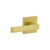 Viaggio Quadrato Rosette Privacy with Lusso Lever in Satin Brass - 623159-QADLUS-40-SB - 2 3/8" Backset