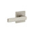 Viaggio Quadrato Rosette Privacy with Lusso Lever in Satin Nickel - 623160-QADLUS-40-SN - 2 3/8" Backset