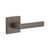 Viaggio Quadrato Rosette Privacy with Lusso Lever in Titanium Gray - 623186-QADLUS-40-TG - 2 3/8" Backset