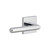 Viaggio Quadrato Rosette Privacy with Moderno Lever in Bright Chrome - 623207-QADMOD-40-BC - 2 3/8" Backset