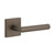 Viaggio Quadrato Rosette Privacy with Moderno Lever in Titanium Gray - 623236-QADMOD-40-TG - 2 3/8" Backset