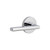 Viaggio Circolo Rosette Passage with Milano Lever in Bright Chrome - 620705-CLOMIL-10-BC - 2 3/8" Backset