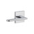 Viaggio Quadrato Rosette Privacy with Brezza Lever in Bright Chrome - 623607-QADBRZ-40-BC - 2 3/4" Backset