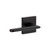 Viaggio Quadrato Rosette Privacy with Brezza Lever in Satin Black - 623608-QADBRZ-40-BK - 2 3/4" Backset
