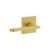 Viaggio Quadrato Rosette Privacy with Brezza Lever in Satin Brass - 623609-QADBRZ-40-SB - 2 3/4" Backset