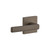 Viaggio Quadrato Rosette Privacy with Lusso Lever in Titanium Gray - 623661-QADLUS-40-TG - 2 3/4" Backset