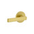 Viaggio Circolo Rosette Passage with Lusso Lever in Satin Brass - 620607-CLOLUS-10-SB - 2 3/8" Backset