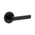 Viaggio Circolo Rosette Passage with Lusso Lever in Satin Black - 620631-CLOLUS-10-BK - 2 3/8" Backset