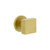 Viaggio Circolo Rosette Single Dummy with Quadrato Brass Knob in Satin Brass - 624689-CLOQAD-20-SB -  Backset