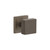 Viaggio Quadrato Rosette Single Dummy with Quadrato Brass Knob in Titanium Gray - 624816-QADQAD-20-TG -  Backset