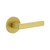 Viaggio Circolo Rosette Privacy with Lusso Lever in Satin Brass - 623434-CLOLUS-40-SB - 2 3/4" Backset