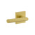 Viaggio Quadrato Rosette Single Dummy with Moderno Lever in Satin Brass - 625517-QADMOD-20-SB -  Backset