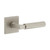 Viaggio Quadrato Rosette Single Dummy with Contempo Smooth Lever in Satin Nickel - 626239-QADCON-STH-20-SN -  Backset