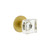 Viaggio Circolo Rosette Double Dummy with Quadrato Crystal Knob in Satin Brass - 627020-CLOQDC-22-SB -  Backset