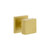 Viaggio Quadrato Rosette Double Dummy with Quadrato Brass Knob in Satin Brass - 627120-QADQAD-22-SB -  Backset