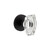 Viaggio Circolo Hammered Rosette Passage with Stella Crystal Knob in Satin Black - 620065-CLOMHMSTA-10-BK - 2 3/8" Backset