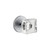 Viaggio Circolo Hammered Rosette Passage with Quadrato Crystal Knob in Bright Chrome - 620114-CLOMHMQDC-10-BC - 2 3/8" Backset