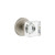 Viaggio Circolo Hammered Rosette Passage with Quadrato Crystal Knob in Satin Nickel - 620117-CLOMHMQDC-10-SN - 2 3/8" Backset