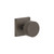 Viaggio Quadrato Hammered Rosette Passage with Circolo Brass Knob in Titanium Gray - 620393-QADMHMCLO-10-TG - 2 3/4" Backset