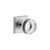 Viaggio Quadrato Hammered Rosette Passage with Circolo Crystal Knob in Bright Chrome - 620414-QADMHMCLC-10-BC - 2 3/4" Backset