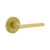 Viaggio Circolo Hammered Rosette Passage with Milano Lever in Satin Brass - 620742-CLOMHMMIL-10-SB - 2 3/8" Backset