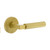 Viaggio Circolo Hammered Rosette Passage with Contempo Smooth Lever in Satin Brass - 621869-CLOMHMCON-STH-10-SB - 2 3/8" Backset