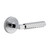 Viaggio Circolo Hammered Rosette Passage with Contempo Rebar Lever in Bright Chrome - 621872-CLOMHMCON-REB-10-BC - 2 3/8" Backset