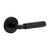 Viaggio Circolo Hammered Rosette Passage with Contempo Rebar Lever in Satin Black - 621873-CLOMHMCON-REB-10-BK - 2 3/8" Backset