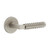 Viaggio Circolo Hammered Rosette Passage with Contempo Rebar Lever in Satin Nickel - 621895-CLOMHMCON-REB-10-SN - 2 3/4" Backset