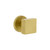 Viaggio Circolo Hammered Rosette Privacy with Quadrato Brass Knob in Satin Brass - 622644-CLOMHMQAD-40-SB - 2 3/4" Backset