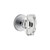 Viaggio Circolo Hammered Rosette Single Dummy with Stella Crystal Knob in Bright Chrome - 624672-CLOMHMSTA-20-BC -  Backset