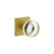 Viaggio Quadrato Hammered Rosette Single Dummy with Circolo Crystal Knob in Satin Brass - 624774-QADMHMCLC-20-SB -  Backset