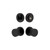Viaggio Circolo Rosette with Circolo Brass Knob and matching Deadbolt in Satin Black - 628519-CLOCLO-BK