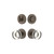 Viaggio Circolo Rosette with Circolo Crystal Knob and matching Deadbolt in Titanium Gray - 628547-CLOCLC-TG