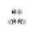 Viaggio Circolo Hammered Rosette with Circolo Crystal Knob and matching Deadbolt in Bright Chrome - 628553-CLOMHMCLC-BC