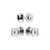 Viaggio Circolo Rosette with Quadrato Crystal Knob and matching Deadbolt in Bright Chrome - 628618-CLOQDC-BC