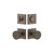 Viaggio Quadrato Rosette with Circolo Brass Knob and matching Deadbolt in Titanium Gray - 628897-QADCLO-TG