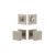 Viaggio Quadrato Rosette with Quadrato Brass Knob and matching Deadbolt in Satin Nickel - 628971-QADQAD-SN