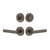 Viaggio Circolo Rosette with Lusso Lever and matching Deadbolt in Titanium Gray - 629622-CLOLUS-TG