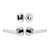 Viaggio Circolo Rosette with Lusso Lever and matching Deadbolt in Bright Chrome - 629643-CLOLUS-BC