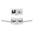 Viaggio Quadrato Rosette with Brezza Lever and matching Deadbolt in Bright Chrome - 629843-QADBRZ-BC