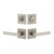 Viaggio Quadrato Rosette with Lusso Lever and matching Deadbolt in Satin Nickel - 629871-QADLUS-SN
