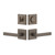 Viaggio Quadrato Rosette with Lusso Lever and matching Deadbolt in Titanium Gray - 629897-QADLUS-TG